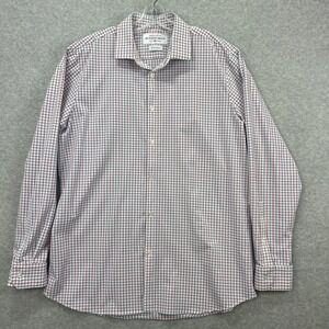 Mizzen + Main Shirt Mens XXL Trim Red Blue Check Leeward Performance Active Tech